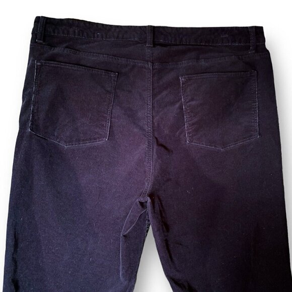 Talbots Womens Pant Sz 18 Navy Blue Stretch Corduroy High Waist Straight Leg - Picture 5 of 7